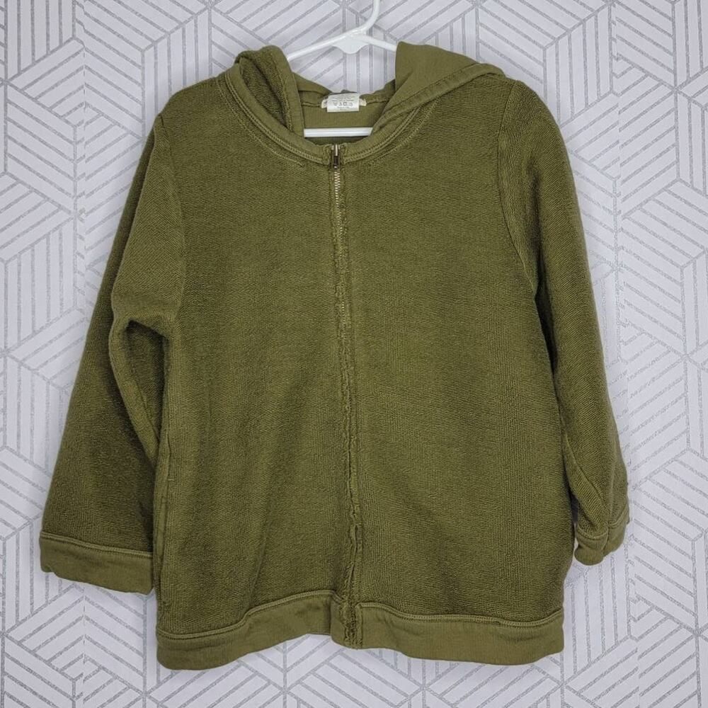 Crewcuts Green Full Zip Hoodie Sweater Sweatshirt Sz 8 Girls